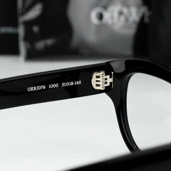 Off-White Men Eyeglasses Black Square OERJ076 STYLE 76 1000 NEW AUTHENTIC - Picture 6 of 8